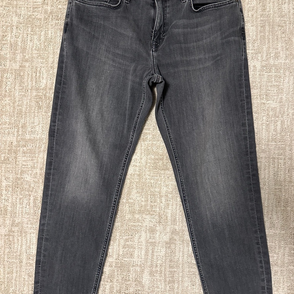 Banana Republic Men's Dark Gray Traveler Tapered Fit Gray Jeans